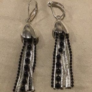 Black & Silver Tone Dangle earrings